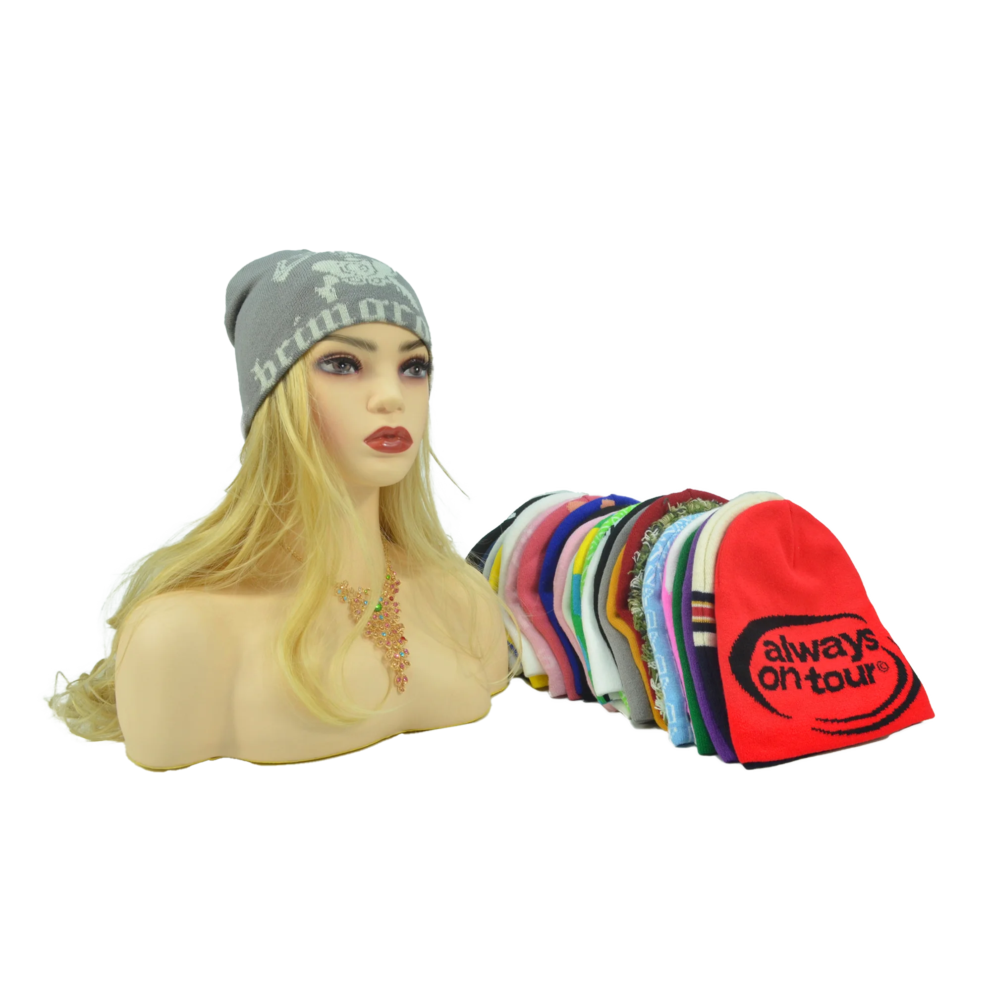 Custom Beanie 100 Acrylic Skull Cap Print With Own Design Pattern