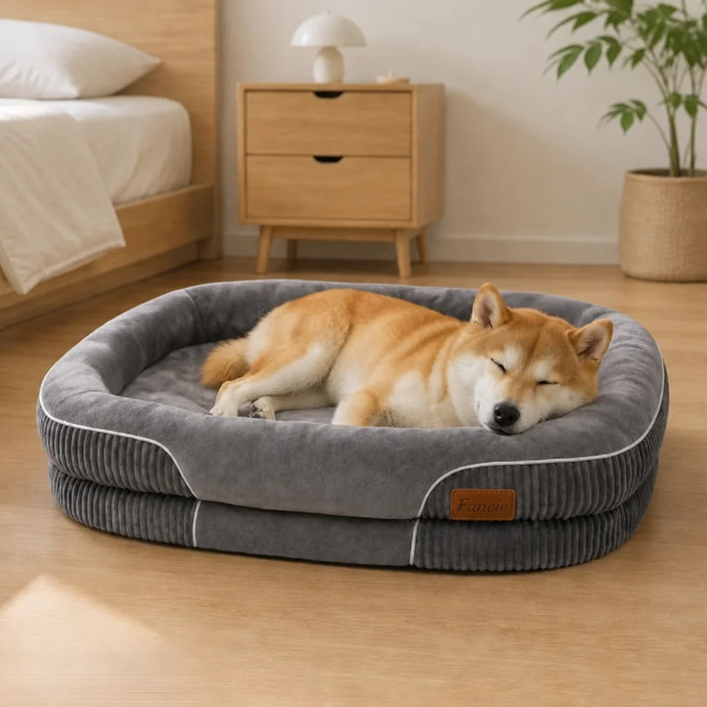 Oval Bolster Dog Bed Corduroy Outer — Product details 2