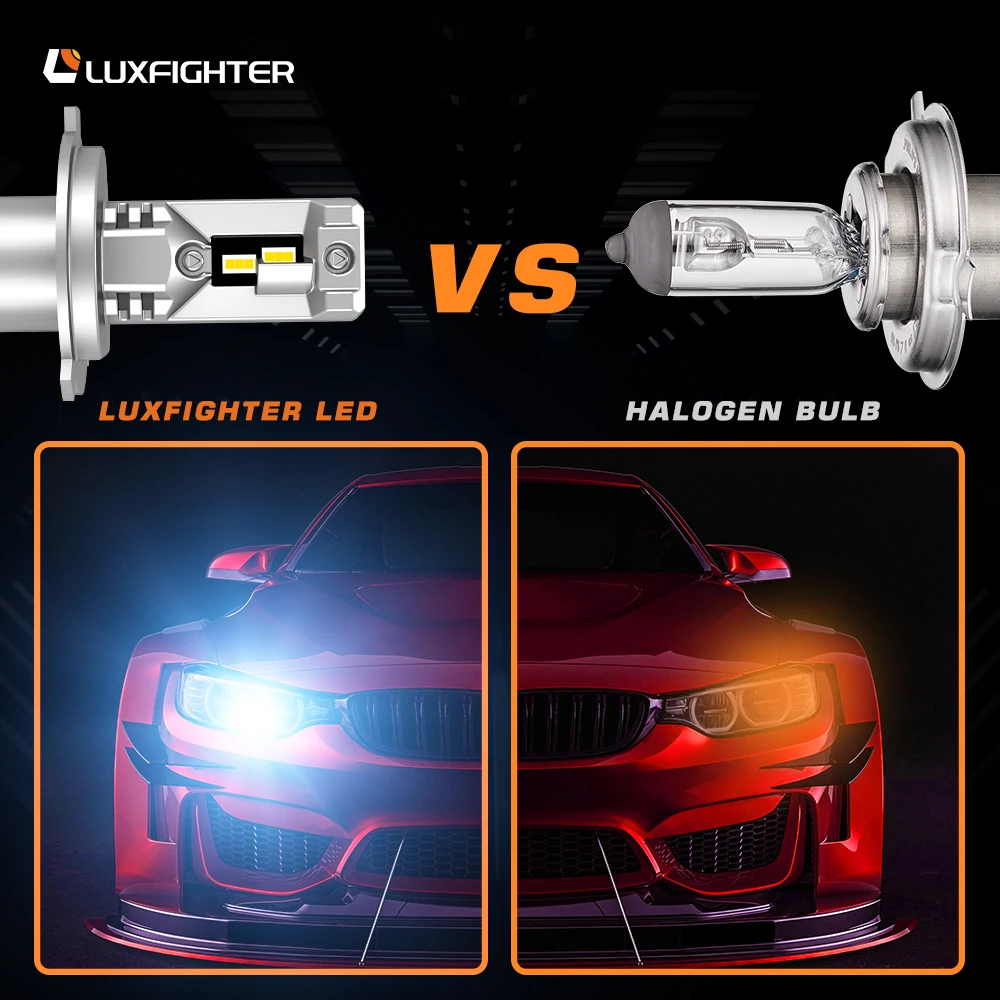 Aunvista D5S LED Fog Light Bulbs 2-Pack - 30000LM 6000K White, Plug & Play With Cooling Fan, IP67