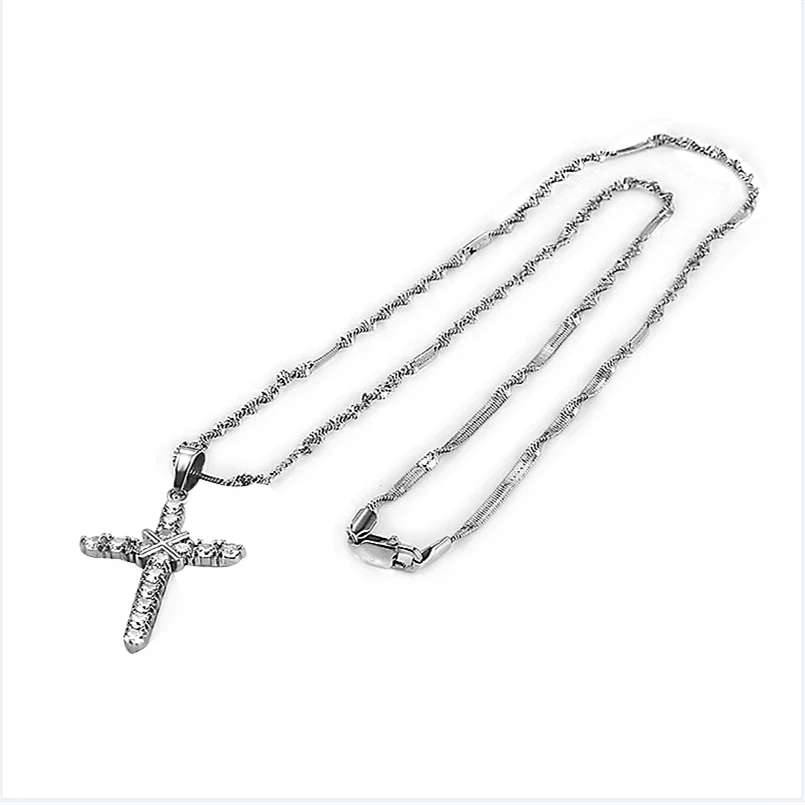 Mens Women Waterproof Necklaces Cross 