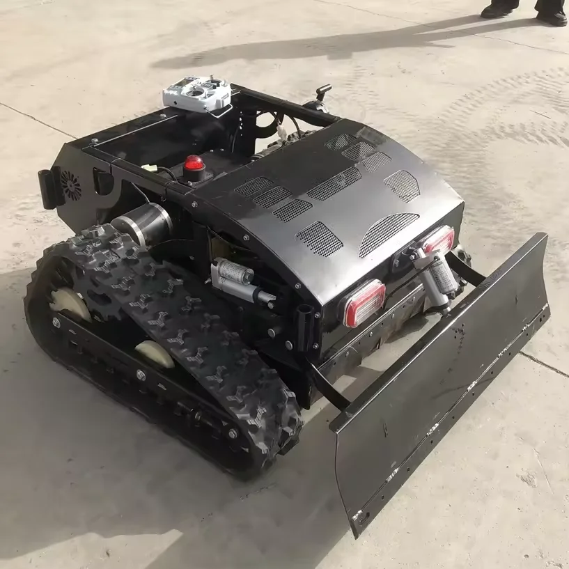 Mini Crawler Lawn Mower Robot Gasoline Engine Remote Control CE Certified