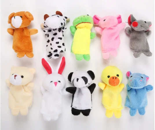 Custom Dinosaur Hummingbird Unicorn Plush Animal Gloves Finger Puppet Gloves Plush Toys
