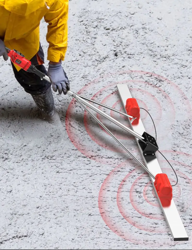 Lithium Dual Frequency Vibrations Feet Leveling Ruler Vibrator Floor Machine for Construction Equipment