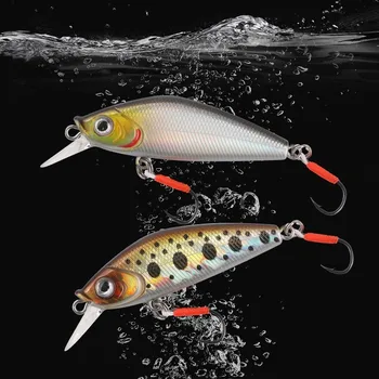 Mini Silver Single Hook Artificial Hard Bait Micro Lure Topmouth Culter Bass Whitebait Mouth Plastic Material Bottom Fishing – Hard Lure – view 2