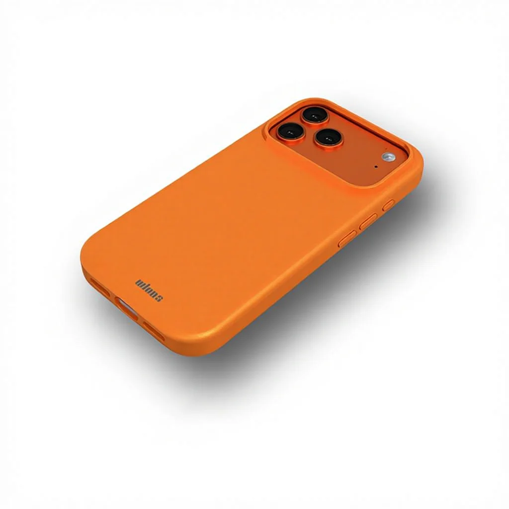 Funda Laudtec acabado tacto suave cubierta vibrante magnética resistente a golpes, agua y caídas para iPhone 17 Pro Max, naranja