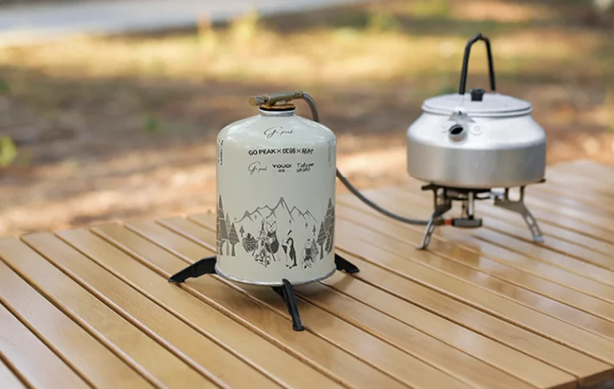 SUPVOX Outdoor Tank Holder Sturdy Camping Canister Stand For Stability Portable And Lightweight Bracket For Outdoor Activities Compatible Flat Tanks