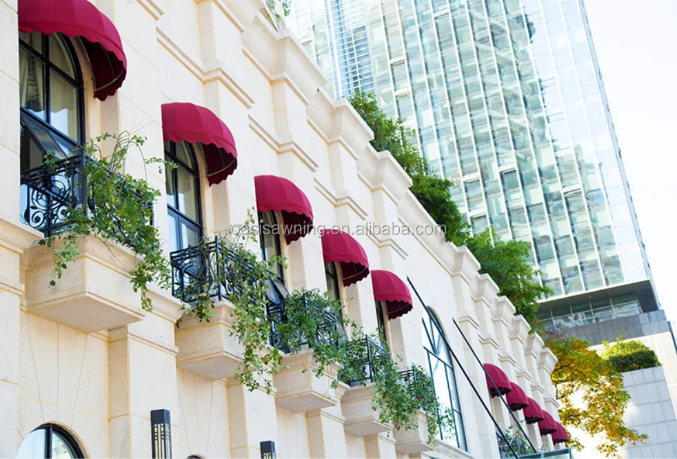 French Style Customized High Grade Half Round Sphere-type Window Dome Awning Retractable Pergola Outdoor Aluminum Luxury Canopy