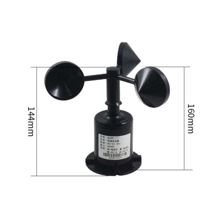 Analog Output Weather Station Air Mechanical Wind Anemometer With Three ABS Cup