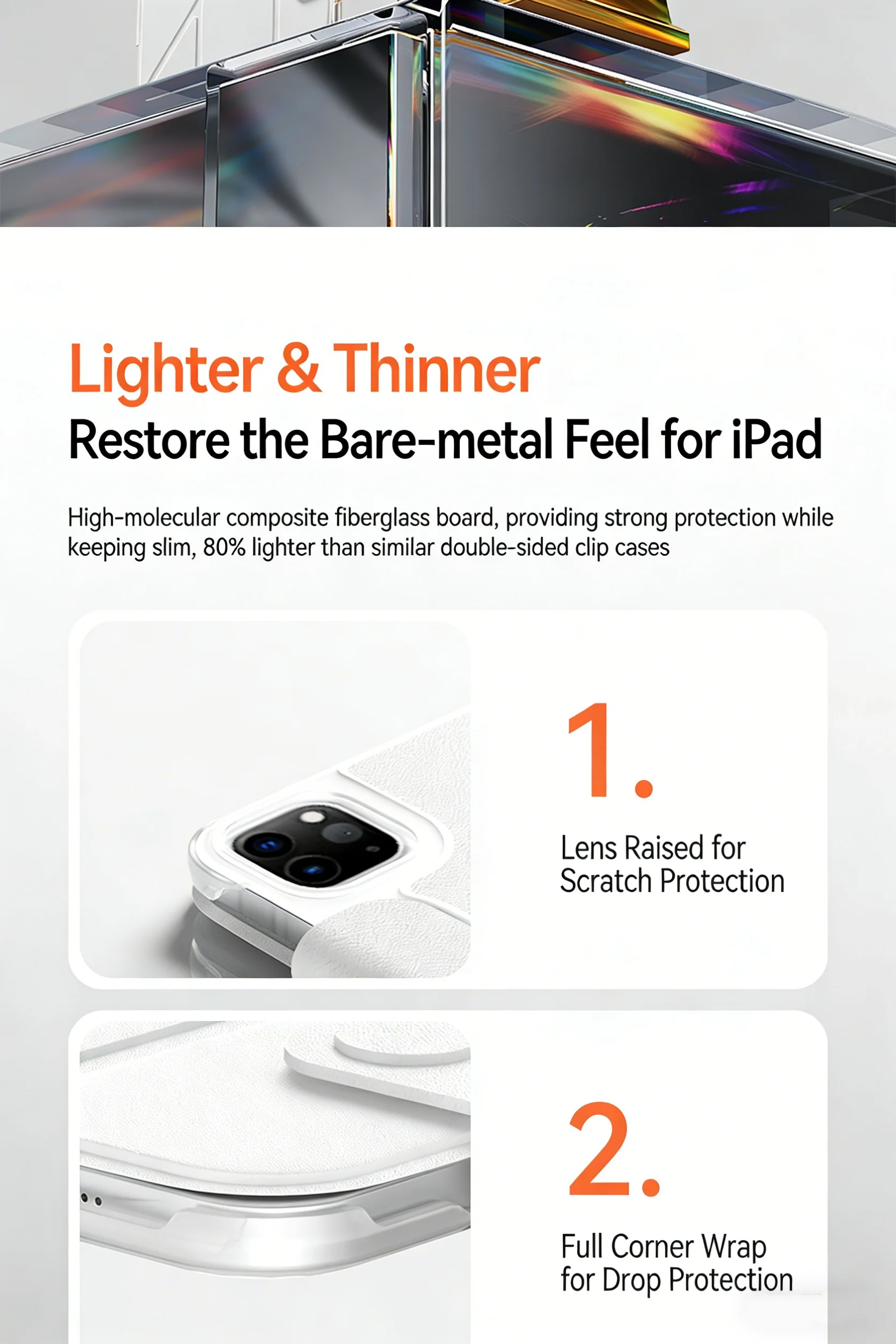 product magnetic pc leather case with ultra slim lightweight shockproof anti stain cover anti bend drop proof cover for ipad 11 a16-3