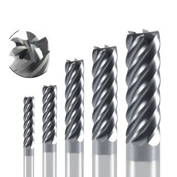 In Stock Coated Tungsten Carbide 6-Flute End Mill for CNC Metal Processing and 60HRC Materials in Box Packaging D6MM