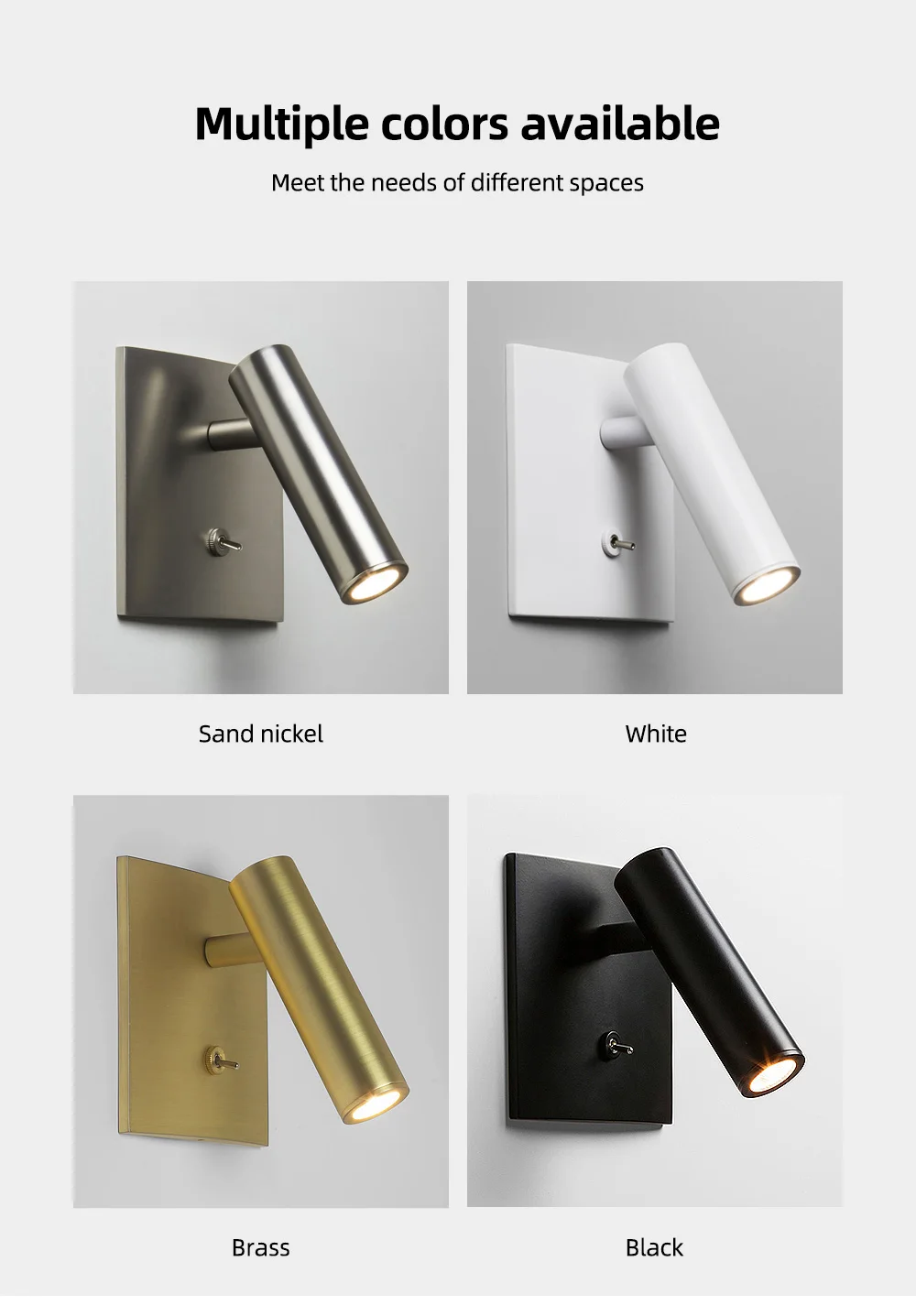 Wall Mounted Reading Light Recessed Led Lights Bedroom Bedside Reading