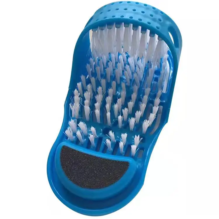 Wholesale Trp+pvc/wooden Funny Foot Scrubber Brush Blue Slippers ...