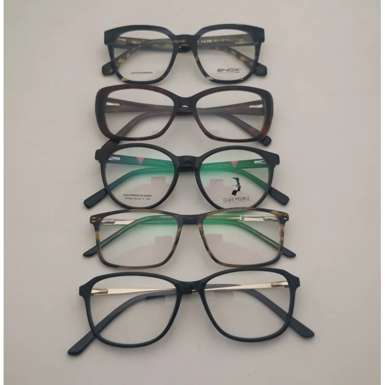 Clear Stock Acetate Eyeglasses Cheap Prices Random Selection Brand Acetate Optical Glass Frames