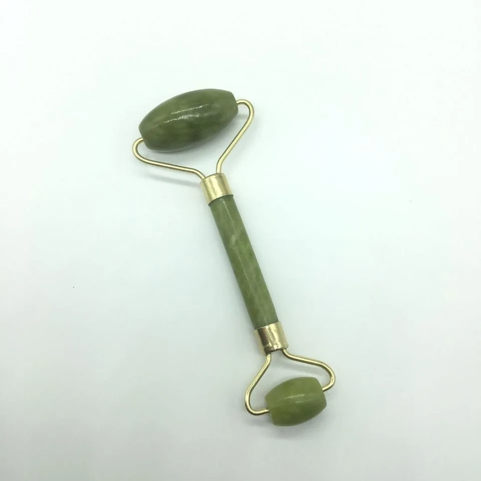 Factory wholesale 100% natural green quartz face jade roller aging lifting beauty tool jade roller quartz