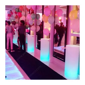 Christmas Day Festival Decor New White LED Plastic Column Wedding Aisle Decorations Christmas Decorations