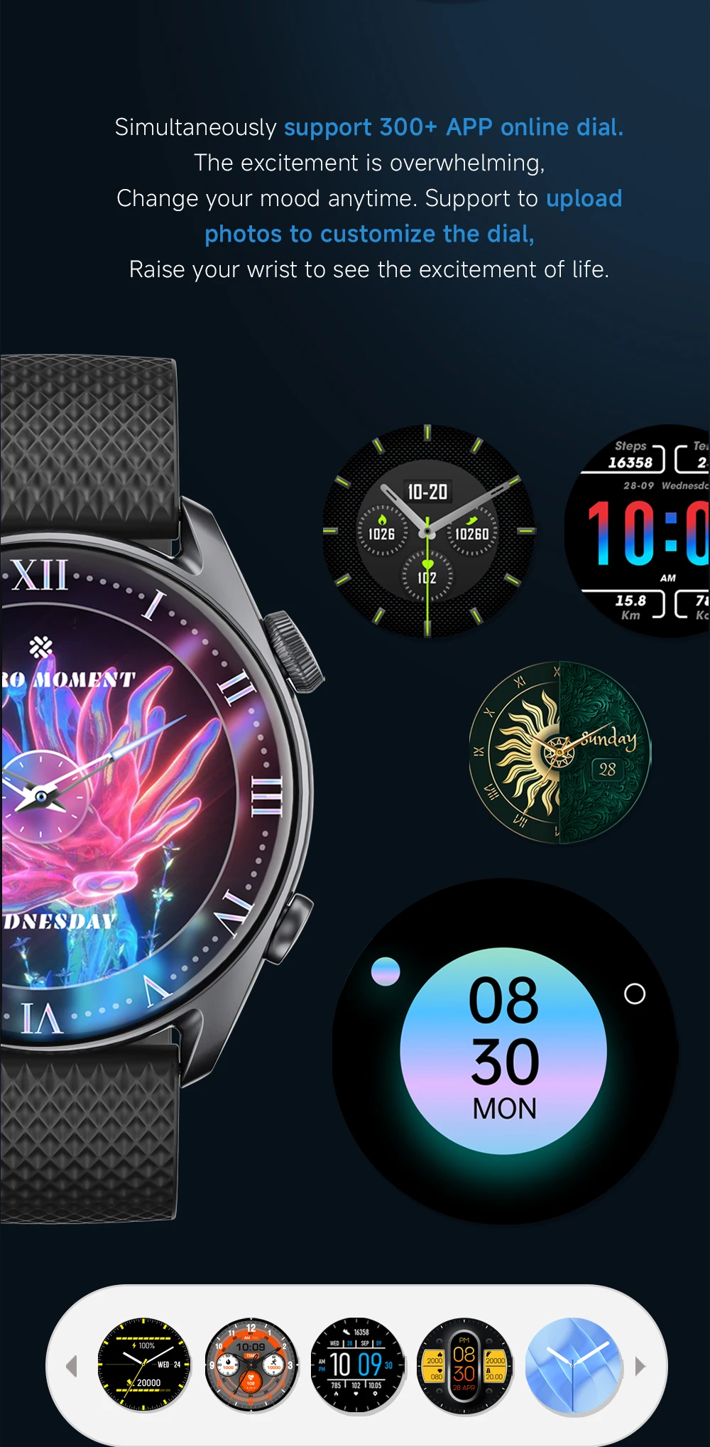  LC310 Fashion 2026 Smart Watch with 1.43 Inch AMOELED Screen IP68 Dynamic Heart Rate BT Call Smart Watch for Men Women