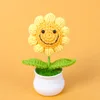 Yellow-Finished 5-circle smiling face sunflower