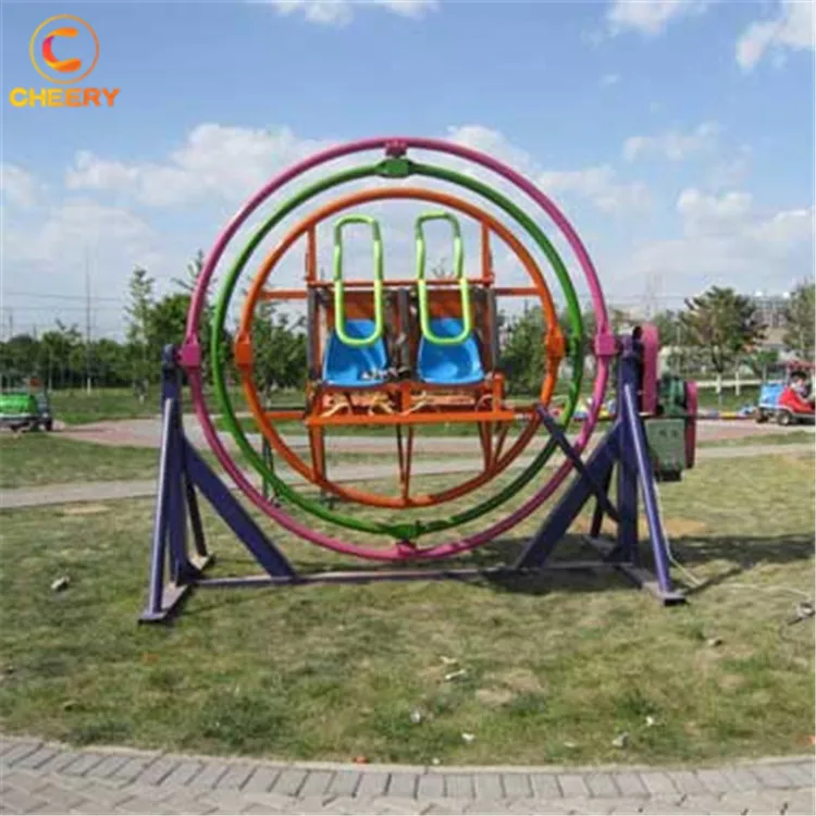 Thrilling Gyroscope Chair 360 Degree Rotating Amusement Park Rides 3D Human Gyroscope
