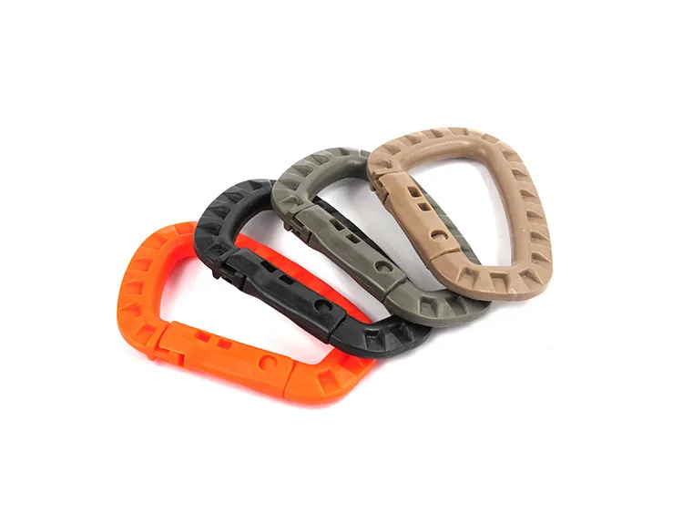 BT-P01 Outdoor Retail Industry Plastic Backpack D Shape Buckle Hook Tactical Clip Carabiner Plastic Hook Clip