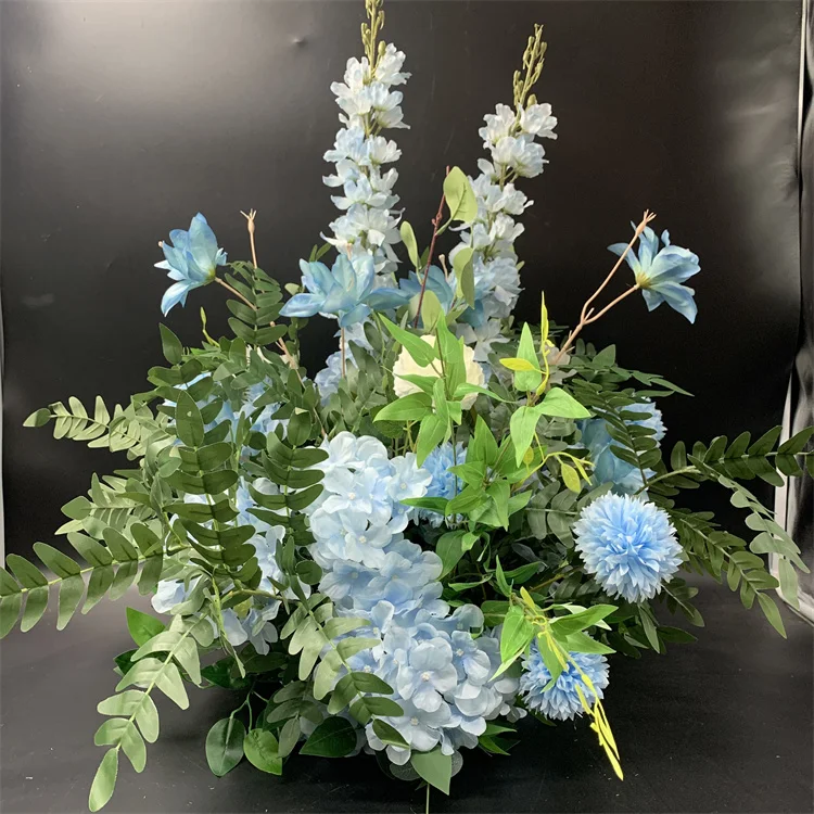 Qslhcf216 Customized Flower Ball Centerpiece Blue Centerpiece Silk