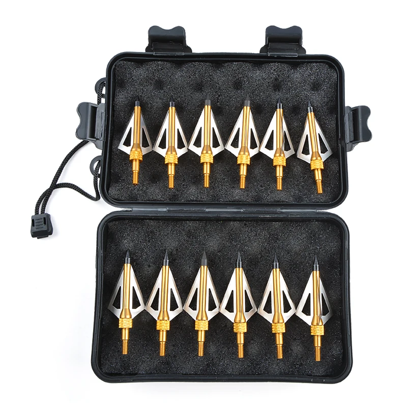 Hunting Archery Arrow Heads Case Plastic Tool Archery Broadhead Box Storage Arrowhead With Hand Strap for Carrying