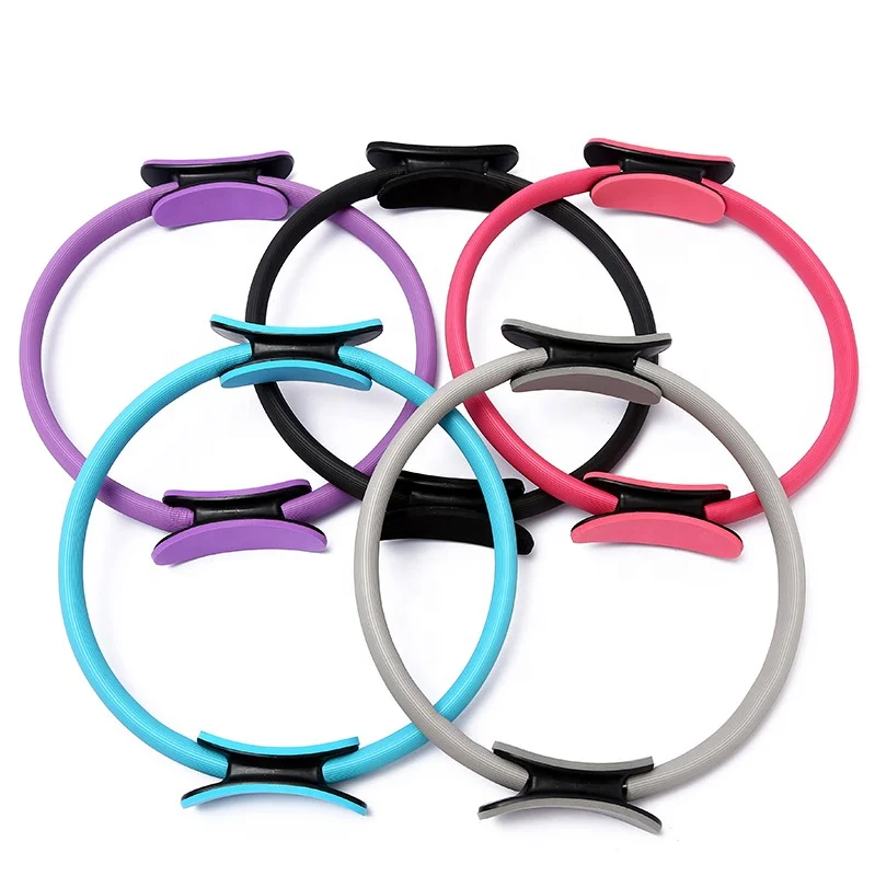 Ring Pilates Cercle Anneau Yoga Violet - Accessoire Fitness Avec Poignées Pour Entraînement à Domicile