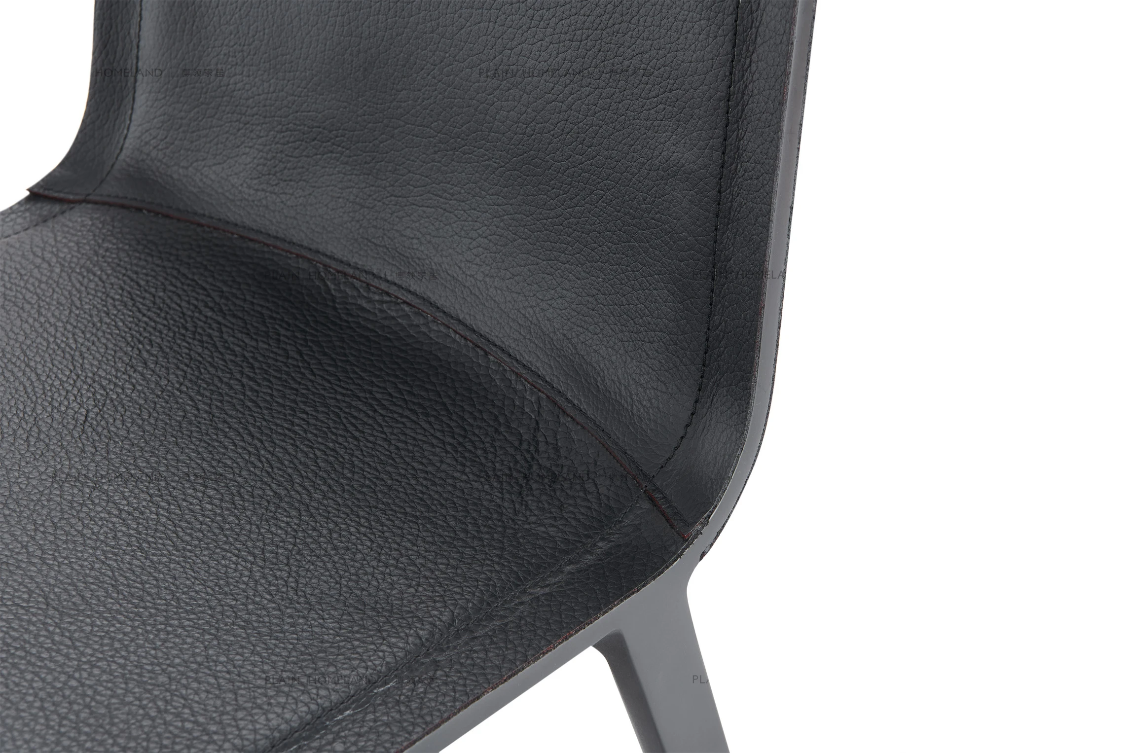 Modern Restaurant Luxury Black Genuine Leather Dining Room Chair Buy