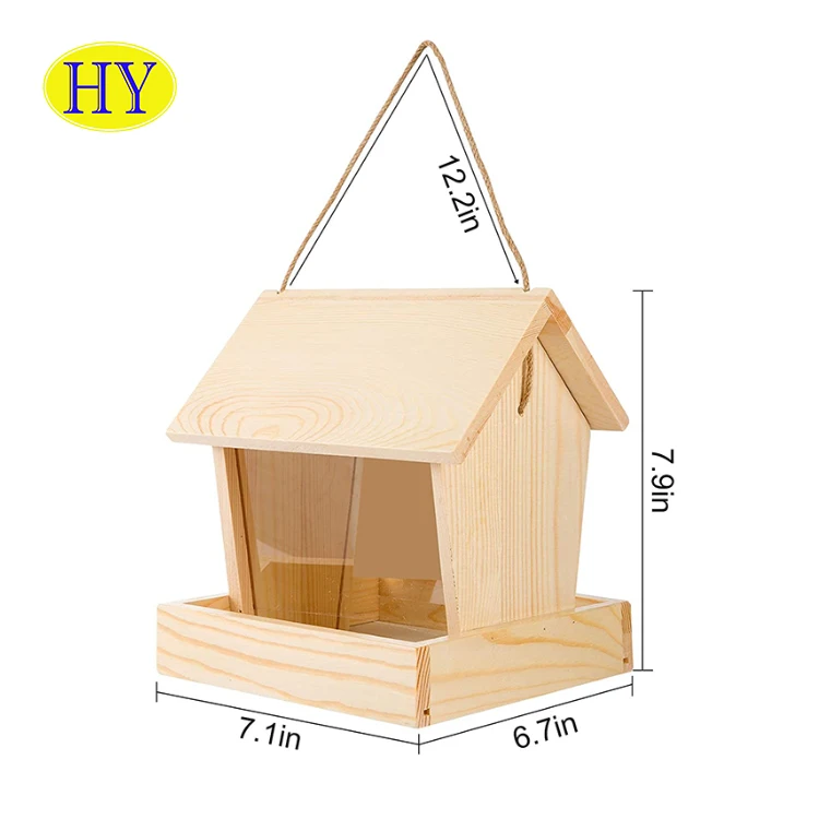 Large Custom Cheap Wooden Bird Houses Bird Feeder With Crafts Wood Birdhouse
