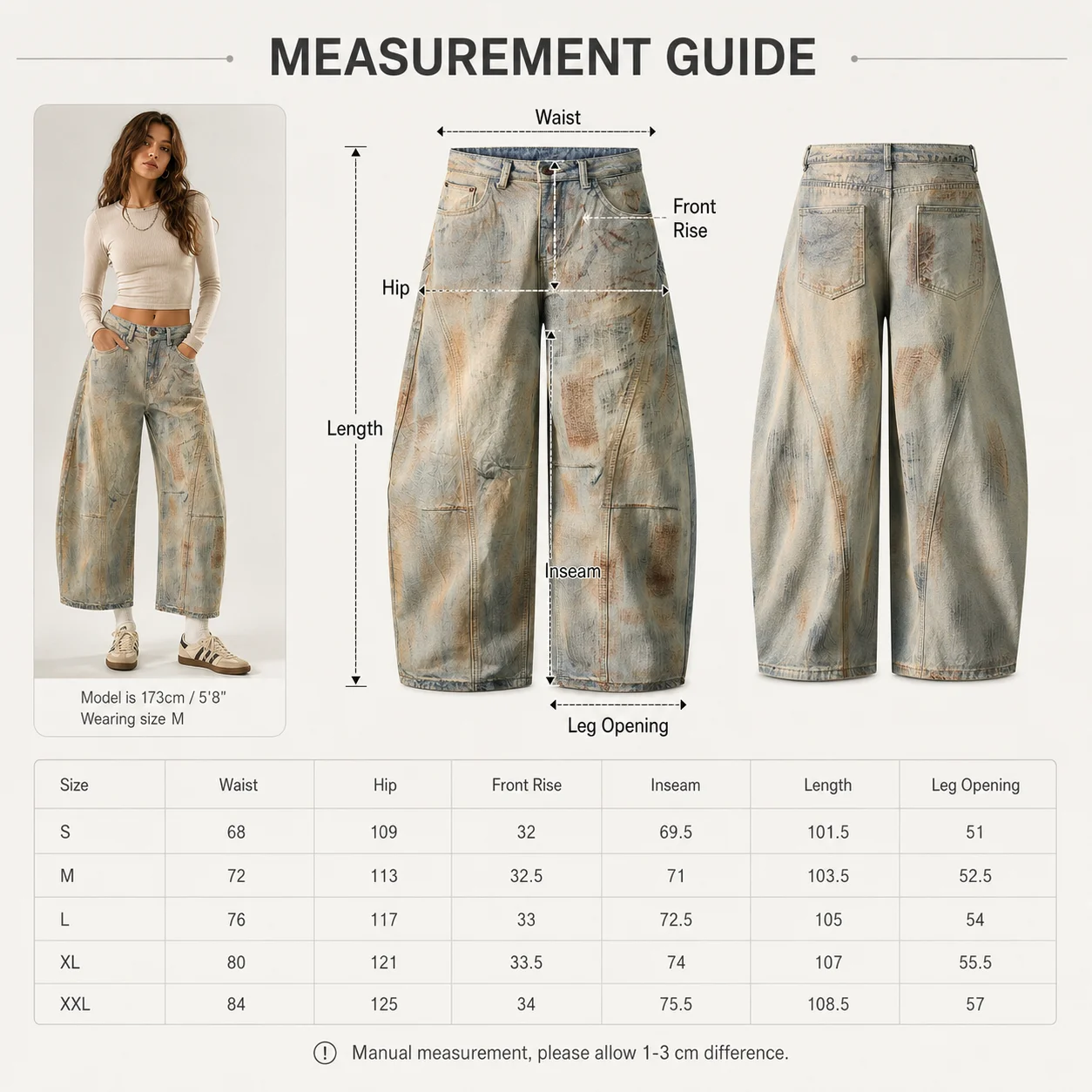 Size measurements