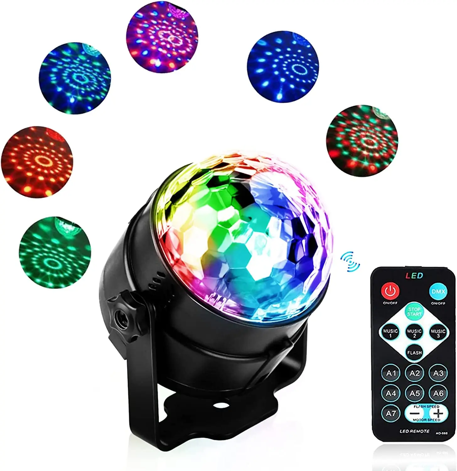 OEM ODM Pabrik Remote RGB Strobe Lampu Tari 5V USB AC Stage Projector Party Lighting Sound Aktif DJ Laser LED Disco Light