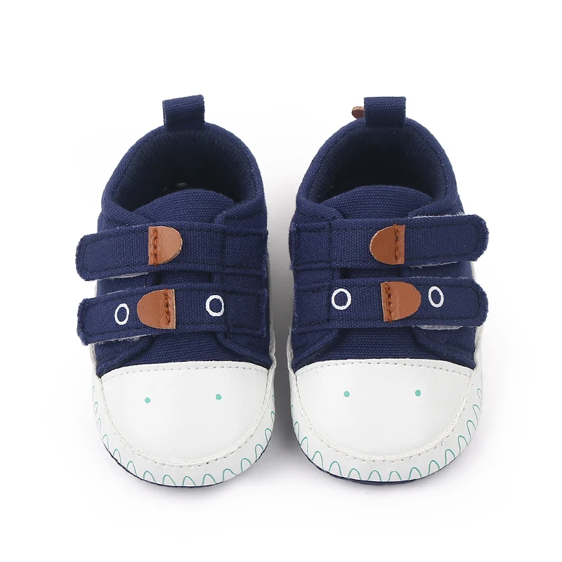 Hook&loop Design Canvas Babt Toddler Infant Newborn Boy Shoes Spring Autumn Baby Boy Shoes manufacture