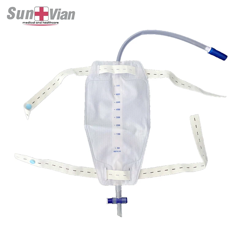 Disposable 750ML Urine Leg Bag With Cross(T-tap) Valve