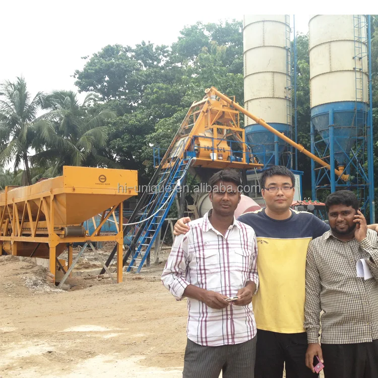 HZS Series 50M3 Hopper Type Wet Mix HZS50 Ready Mixed Concrete Plant