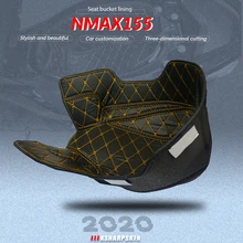 Motorcycle Accessories PU Leather Rear Trunk Cargo Liner Protector Moto Seat Bucket Pad For YAMAHA NMAX 155 nmax155 2020