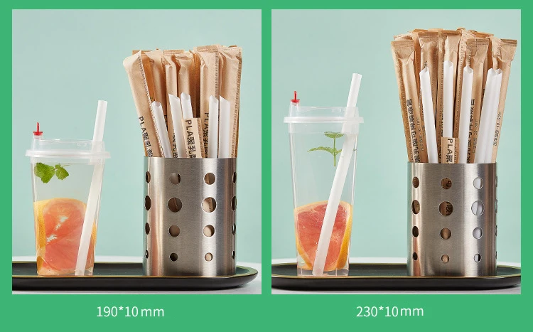 Eco friendly 100% biodegradable cornstarch PLA disposable straws manufacture