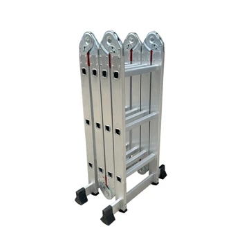 Heavy industry aluminum  multifunctional 12-step folding ladder Multipurpose ladder