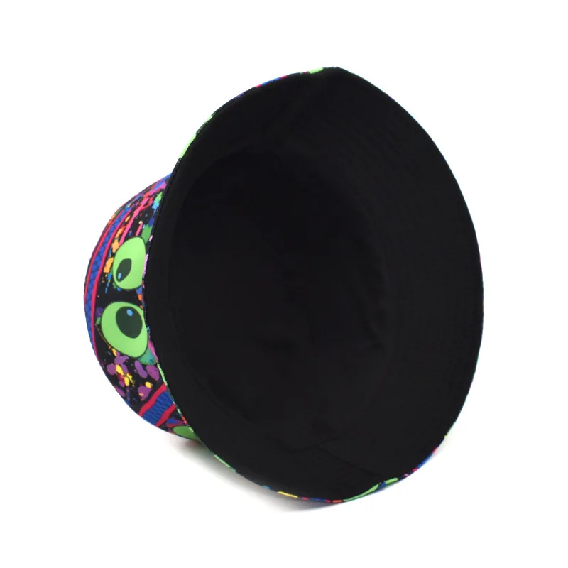 printing reversible fisherman hat leisure basin hat men women outdoor sun hat