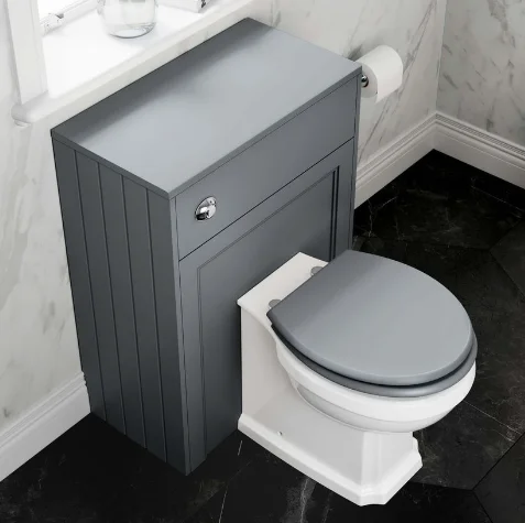 Cysten Commode Traditional High Level WC Cistern Pan with Soft Close Seat - Modern ...