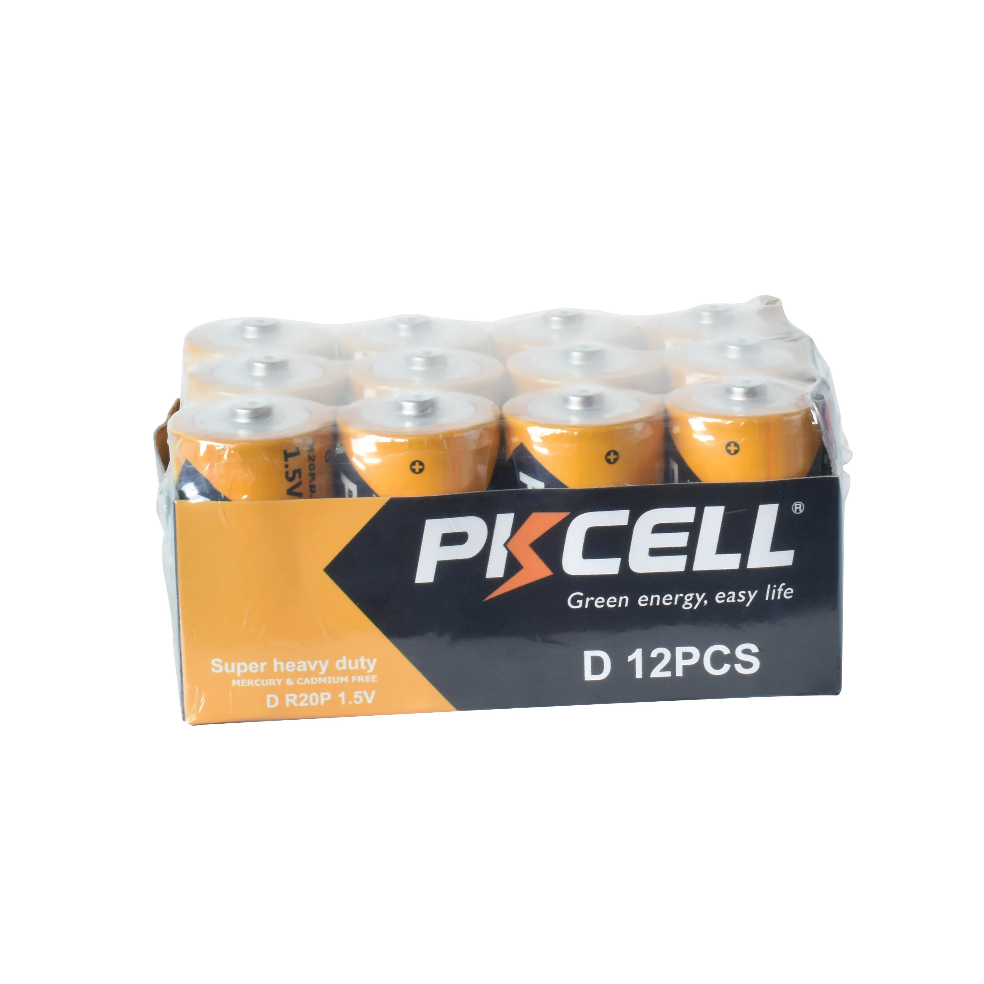 Pkcell carbon zinc r20p d battery for camping light outdoor torch