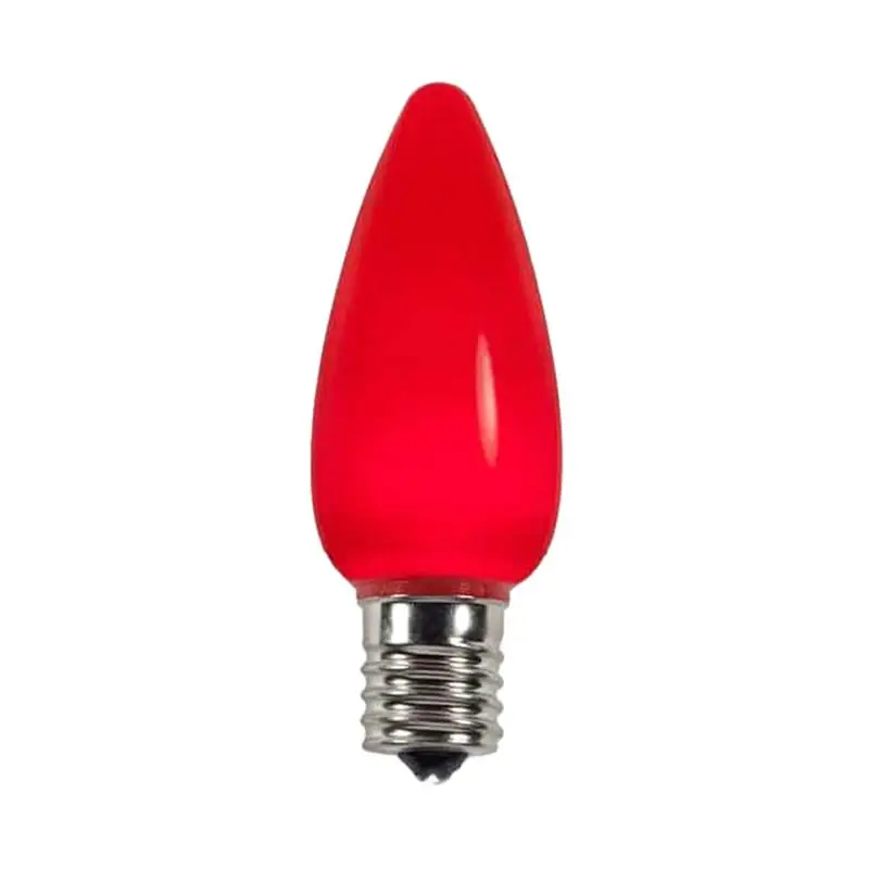 LED Smooth Colored C9 Christmas Light Bulbs for E17 Sockets