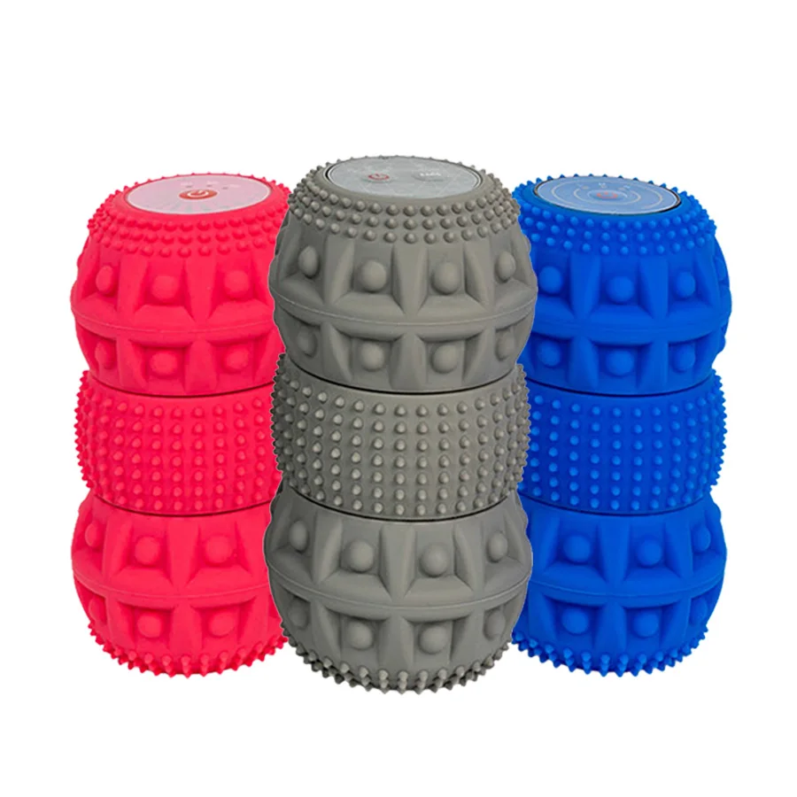 Portable Electric Fascia Ball Foam Roller Peanut Massage Ball Vibrating Foot Full Body Massage Vibration Roller
