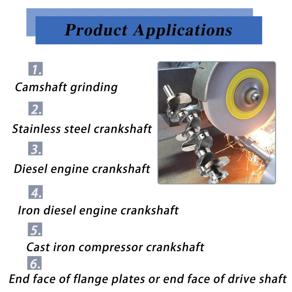 RUIZUAN Customized Internal Cylindrical Abrasive Grinding Wheel Aluminium Oxide Camshaft Crankshaft Grinding Wheel