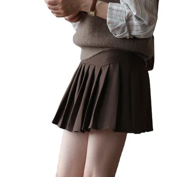 Pleated skirt female 2021 autumn new Korean style fashion age reduction high waist thin A-line skirt
