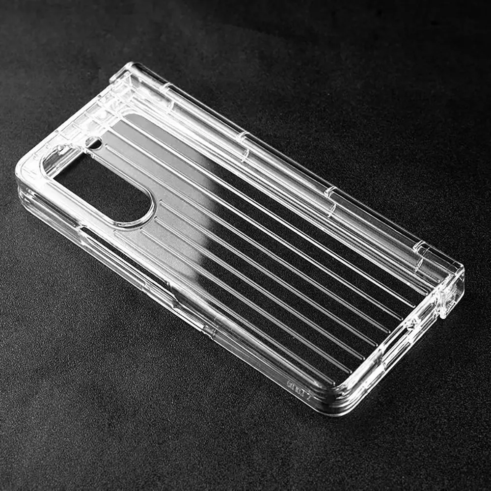 Transparent Pc Phone Case For Samsung Galaxy Fold5 Fold4 Fold3 Z Fold2 High Quality Luggage Fold Mobile Case Sjk119 Laudtec details