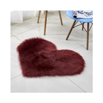 bedroom fur carpet fluffy rugs Heart shaped soft fluffy machine washable carpet suitable for living room bedroom children's room