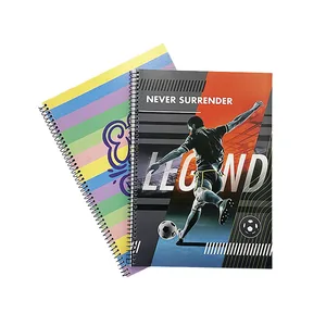 Custom Logo Spiral Notebook 100 Sheets Custom Colors Designs A4 Size Double Spiral Notebook