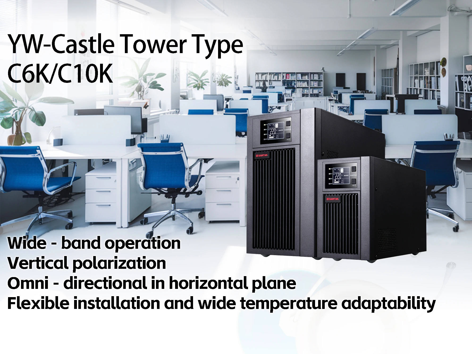 Online 6kVA 10kVA Uninterruptible Power Supply (UPS) Ultra-Low Noise with Lead Acid Battery details