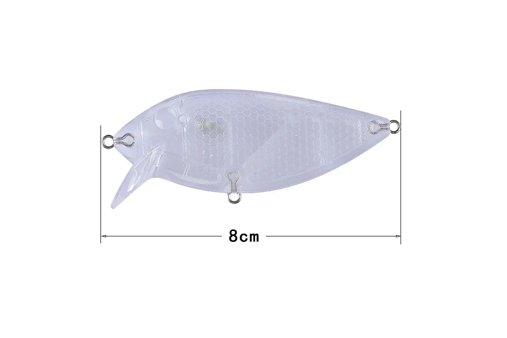 80mm 8g Large Vib Bait Square Bill Lure Blanks Saltwater Topwater