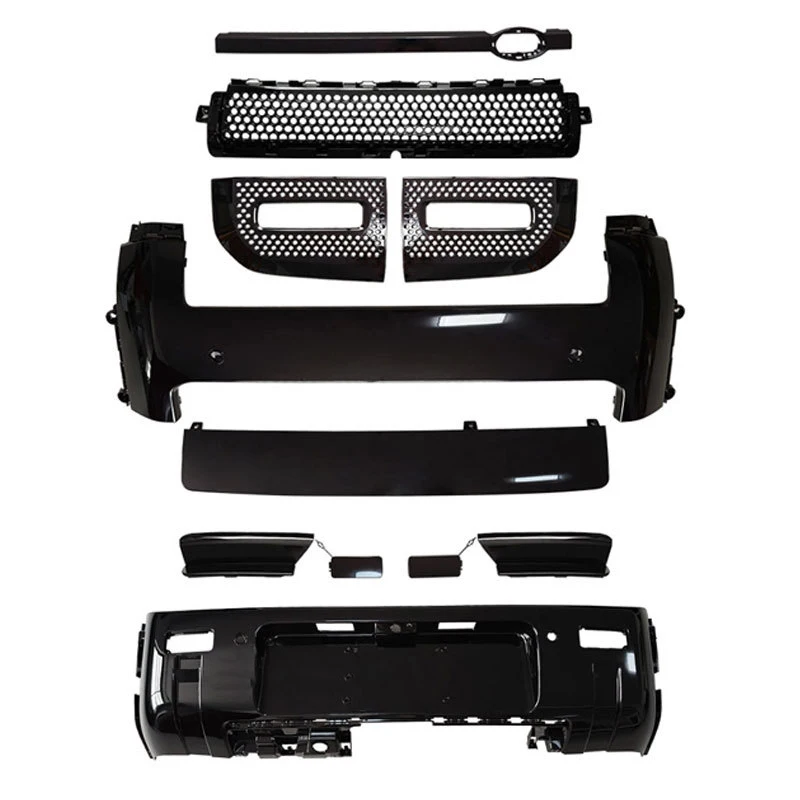 Tiypeor Front Bumper Kit Body Kits Fit for Land Rover Defender  2020 - 2025 Auto Upgrade Style Grill Fog Lamp Hole
