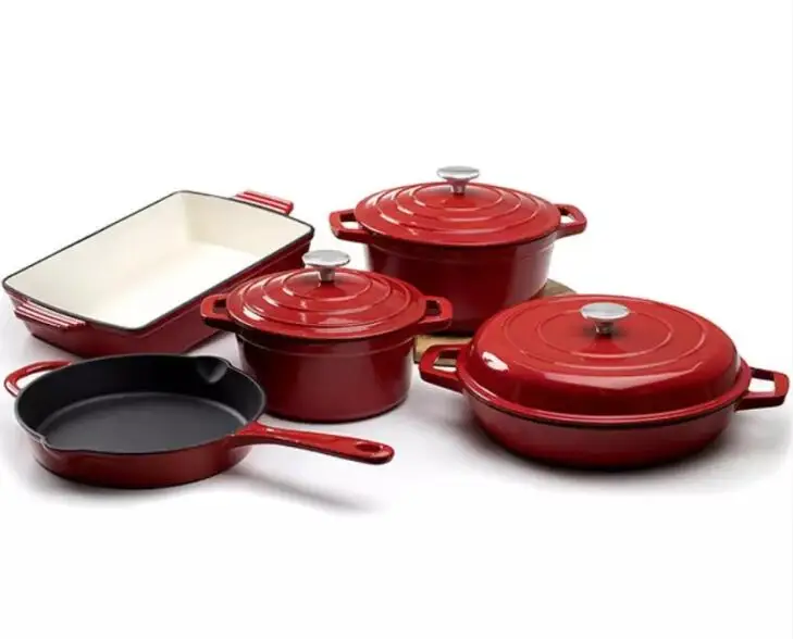 Low MOQ OEM Cast Iron Cookware Sets Enamel Pots and Pans Set - China Cast  Iron Cookware and Cast Iron Casserole price